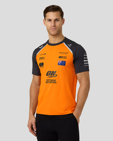 Mens McLaren F1 Team Oscar Piastri Set Up T-Shirt - Papaya