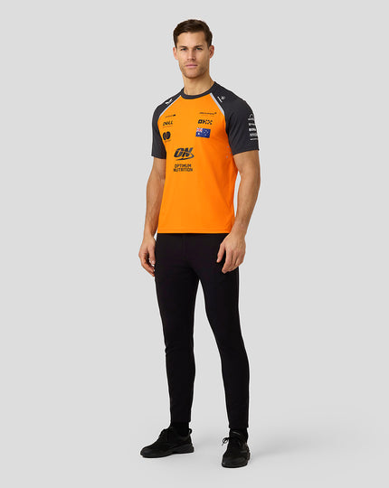 Mens McLaren F1 Team Oscar Piastri Set Up T-Shirt - Papaya