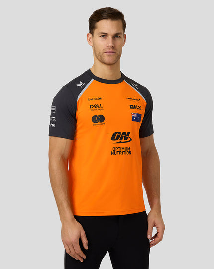 Mens McLaren F1 Team Oscar Piastri Set Up T-Shirt - Papaya
