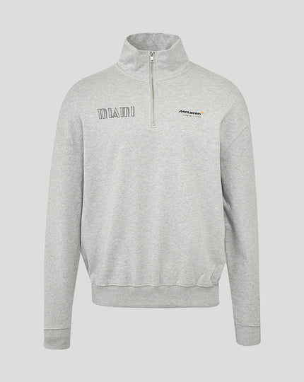 McLaren Unisex Miami 1/4 Zip Long Sleeve Sweater