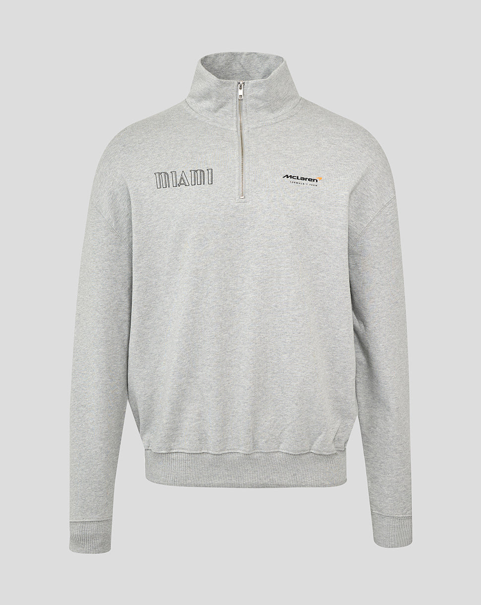 McLaren Unisex Miami 1/4 Zip Long Sleeve Sweater