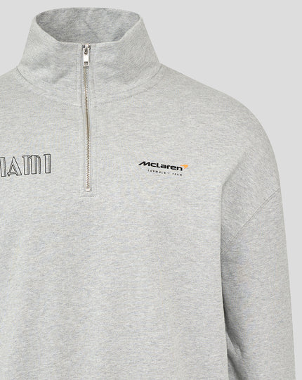 McLaren Unisex Miami 1/4 Zip Long Sleeve Sweater