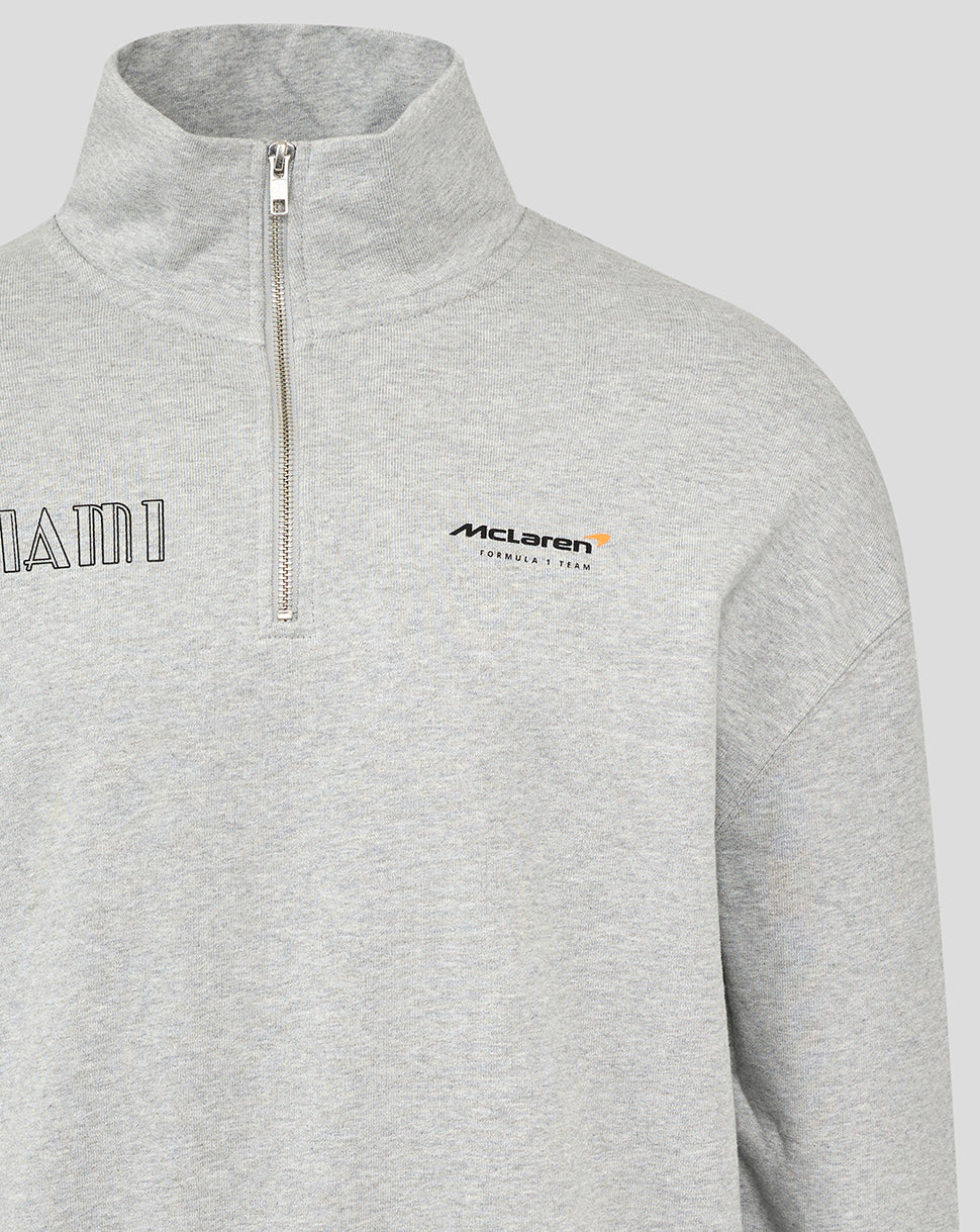 McLaren Unisex Miami 1/4 Zip Long Sleeve Sweater