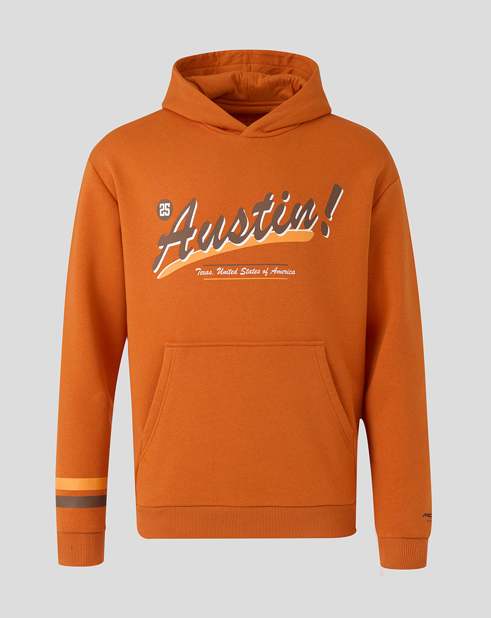 McLaren Unisex Austin Stripe Sleeve Hoodie - Burnt Orange