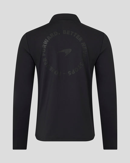 McLaren Unisex Black On Black 1/4 Zip Midlayer
