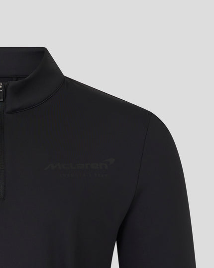 McLaren Unisex Black On Black 1/4 Zip Midlayer