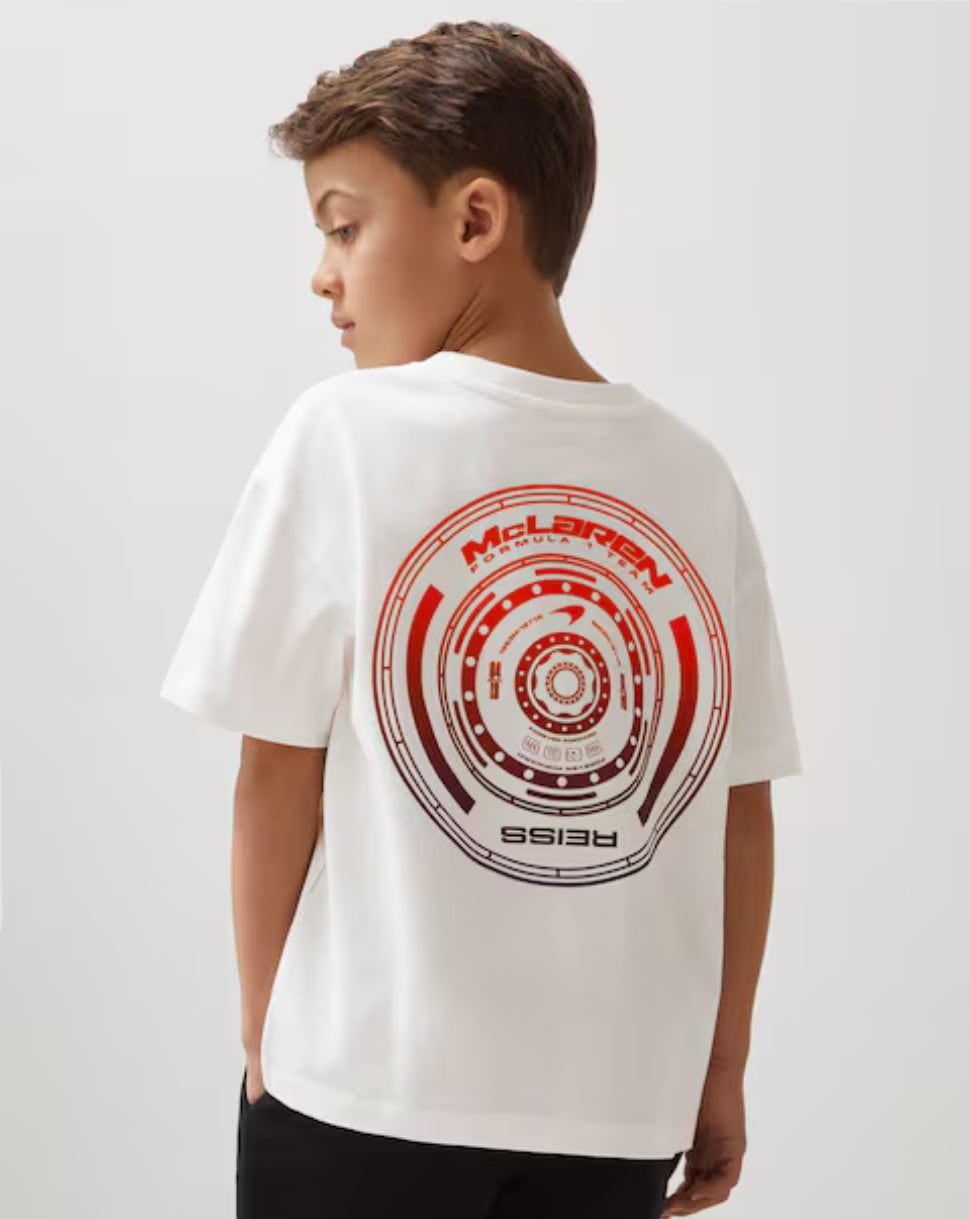 Reiss Junior Short Sleeve Nakata Racing T-Shirt - White