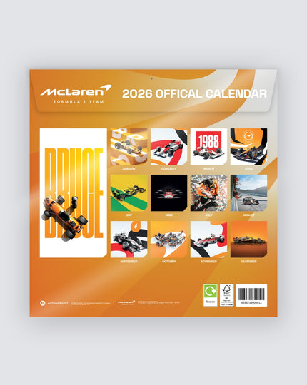 McLaren Formula 1 Team Official 2026 Calendar