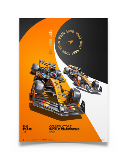 McLaren Formula1 Team | 2025 Constructors' Champions | Official Poster