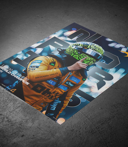 Lando Norris – 2025 World Drivers’ Championship Win – Official Poster