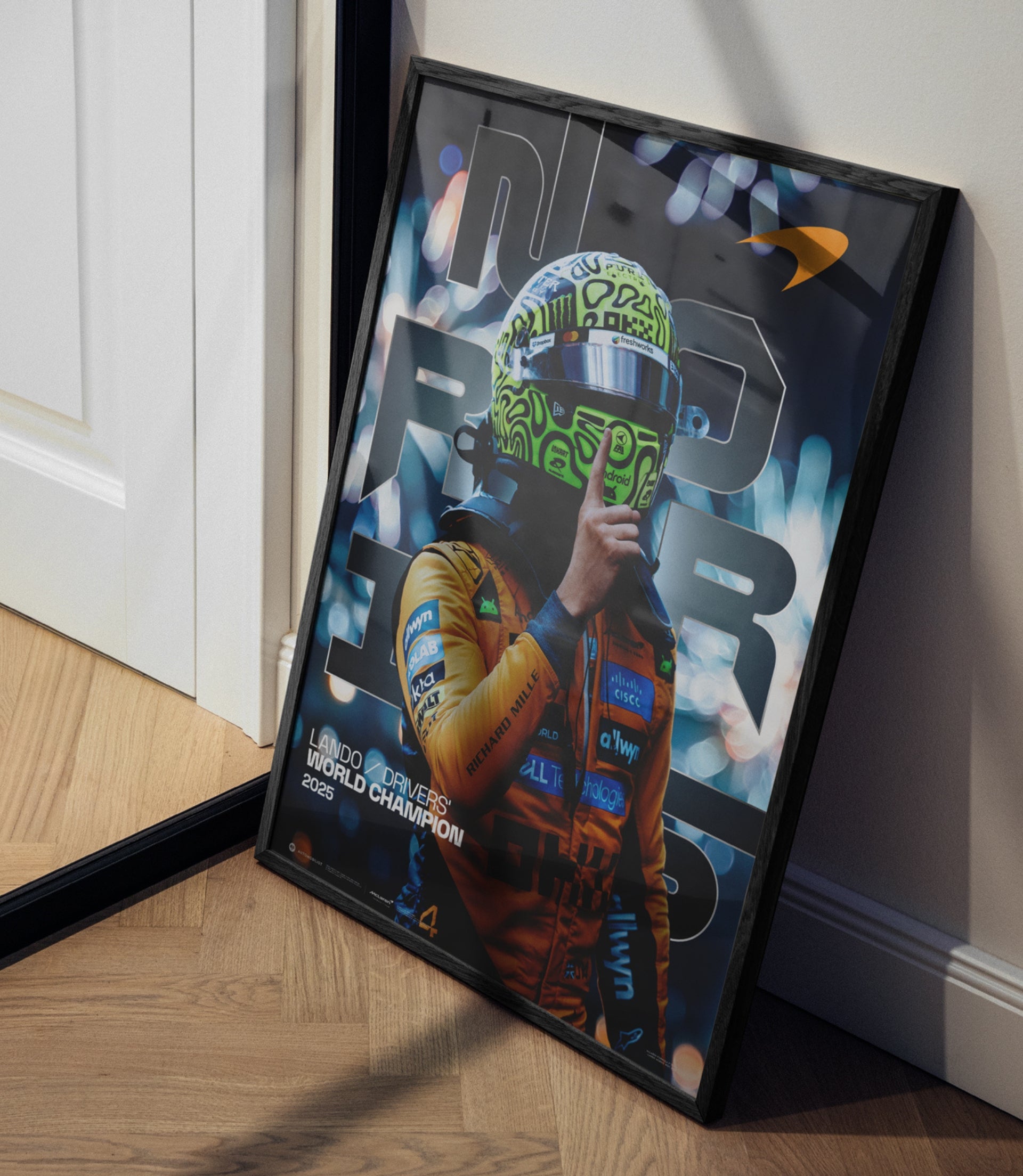 Lando Norris – 2025 World Drivers’ Championship Win – Official Poster