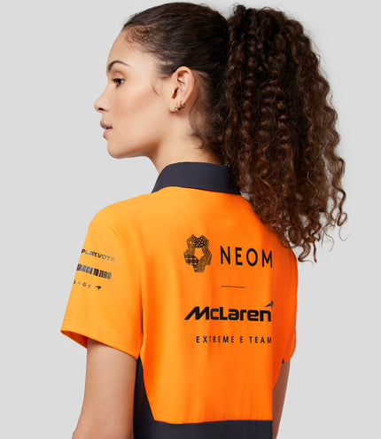 Womens Official Teamwear Polo Shirt Neom McLaren Extreme E