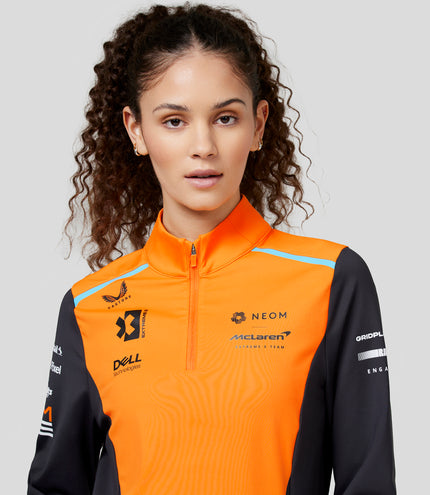Womens Official Teamwear Quarter Zip Top Neom McLaren Extreme E