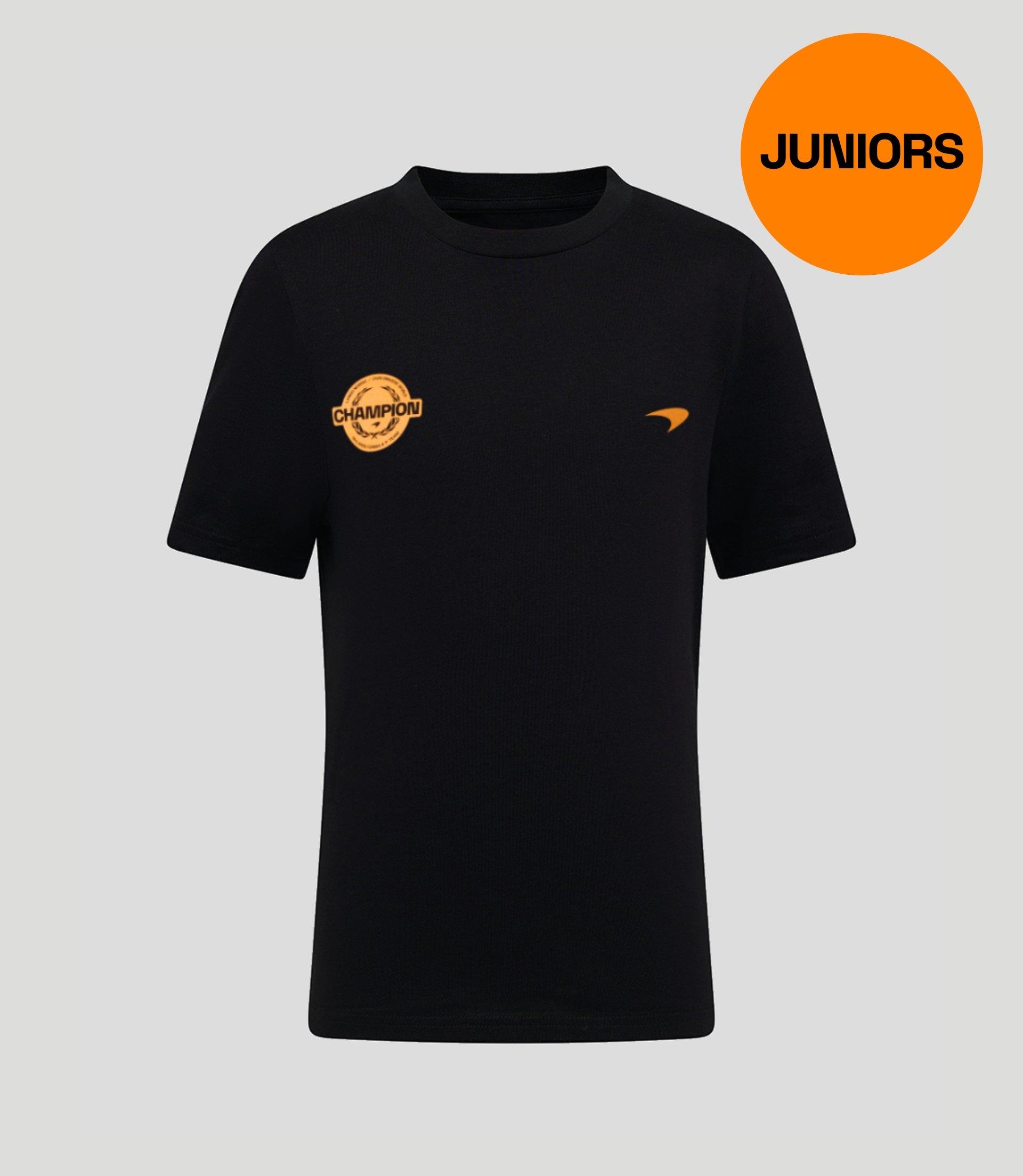Lando Norris 2025 Drivers’ World Champion Junior T-Shirt – Black