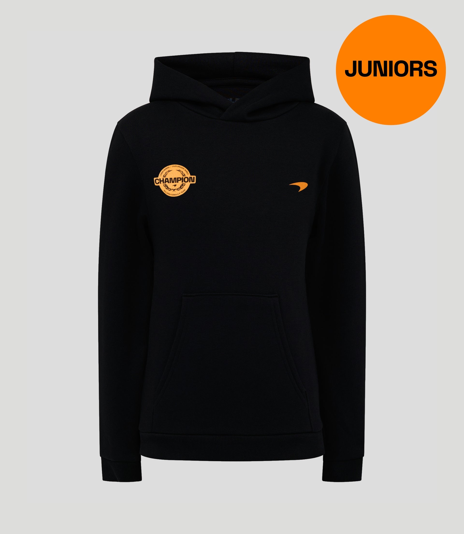Lando Norris 2025 Drivers’ World Champion Junior Hoodie – Black