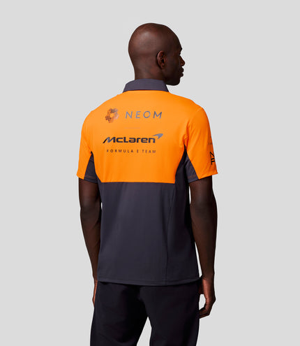 Mens Official Teamwear Polo Shirt Neom McLaren Formula E