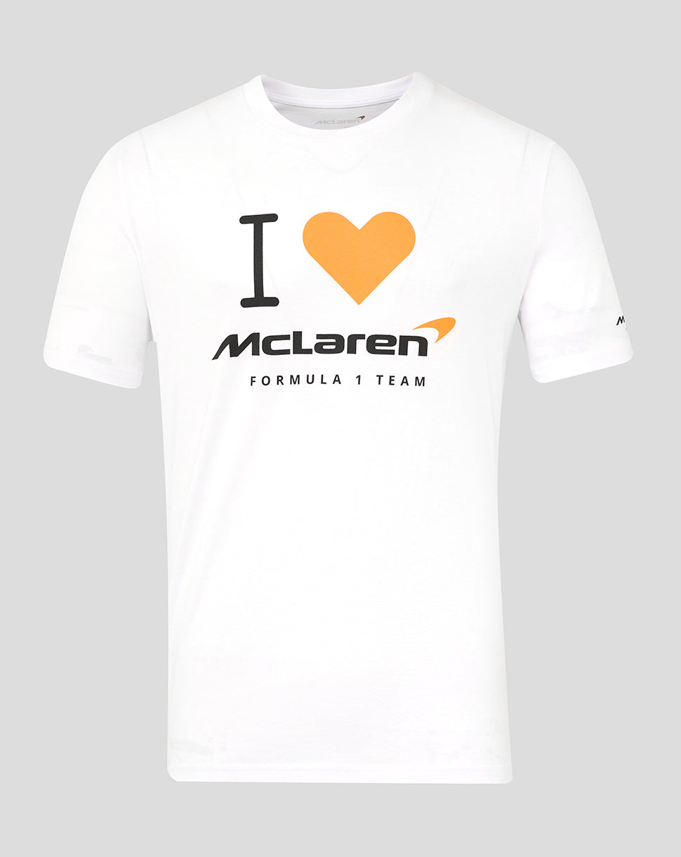 Unisex I Heart McLaren Silverstone T-Shirt - White