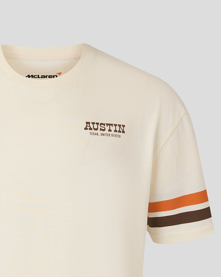 McLaren Unisex Austin Stripe Short Sleeve T-Shirt - Egret
