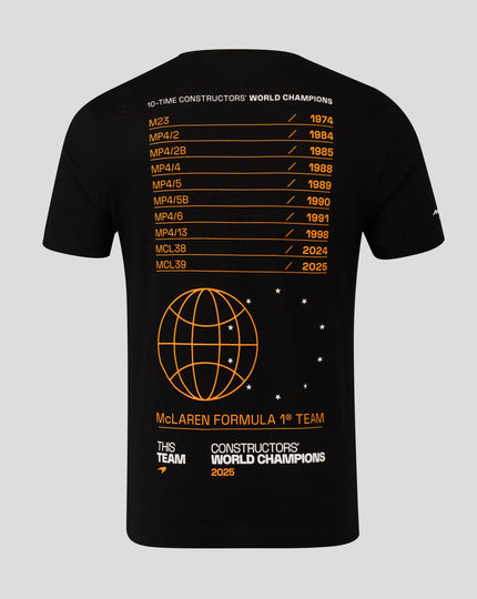 McLaren Formula 1 Team 2025 Constructors' 10 Times T-Shirt – Black
