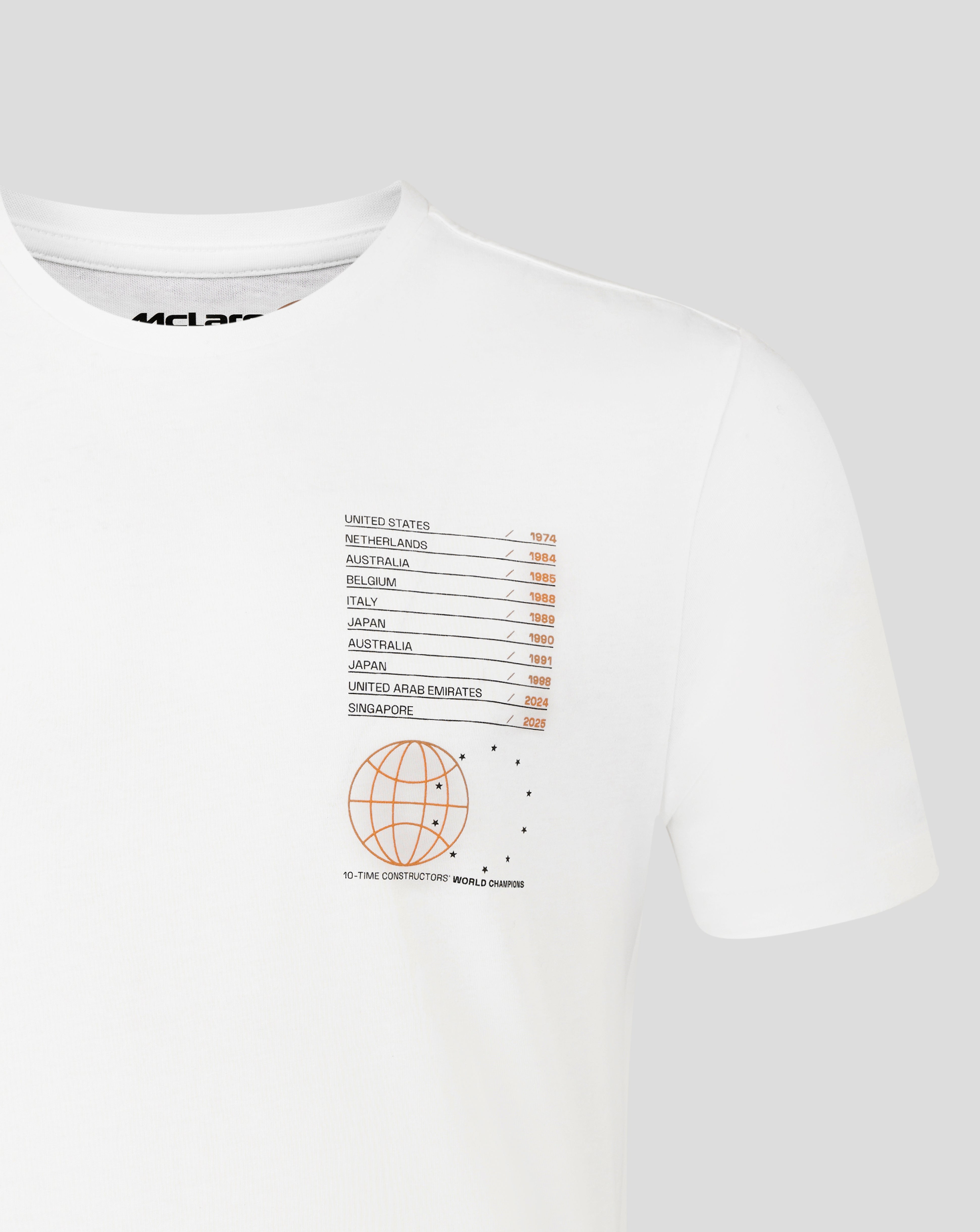 McLaren Formula 1 Team 2025 Constructors' Born Racers T-Shirt – White