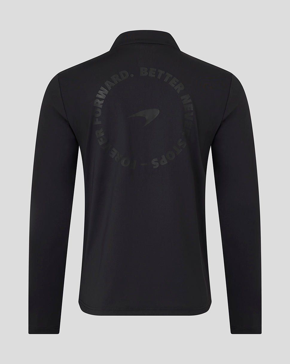 McLaren Unisex Black On Black 1/4 Zip Midlayer