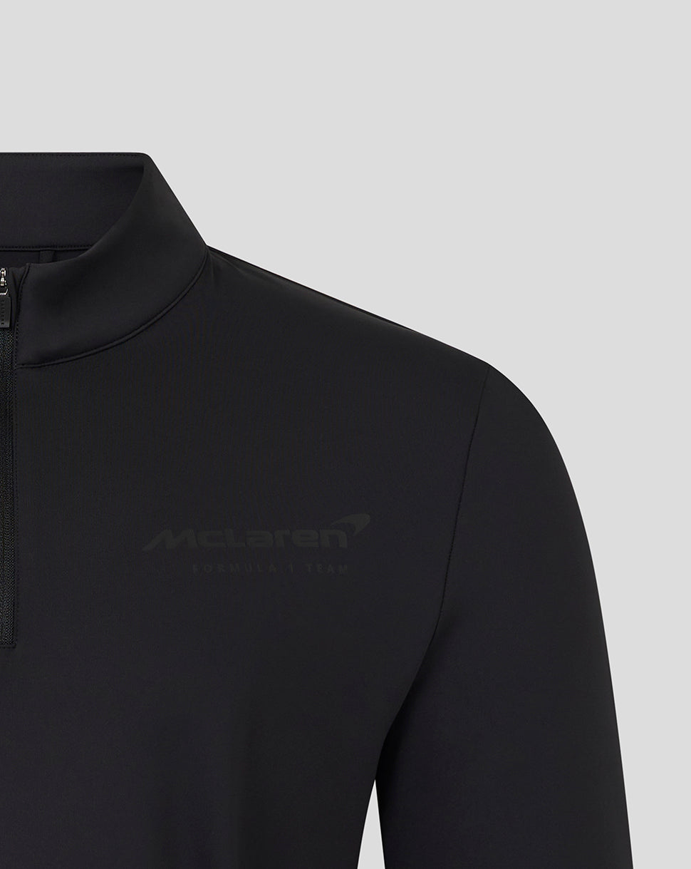 McLaren Unisex Black On Black 1/4 Zip Midlayer
