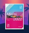 McLaren Formula 1 car Miami 2022 poster
