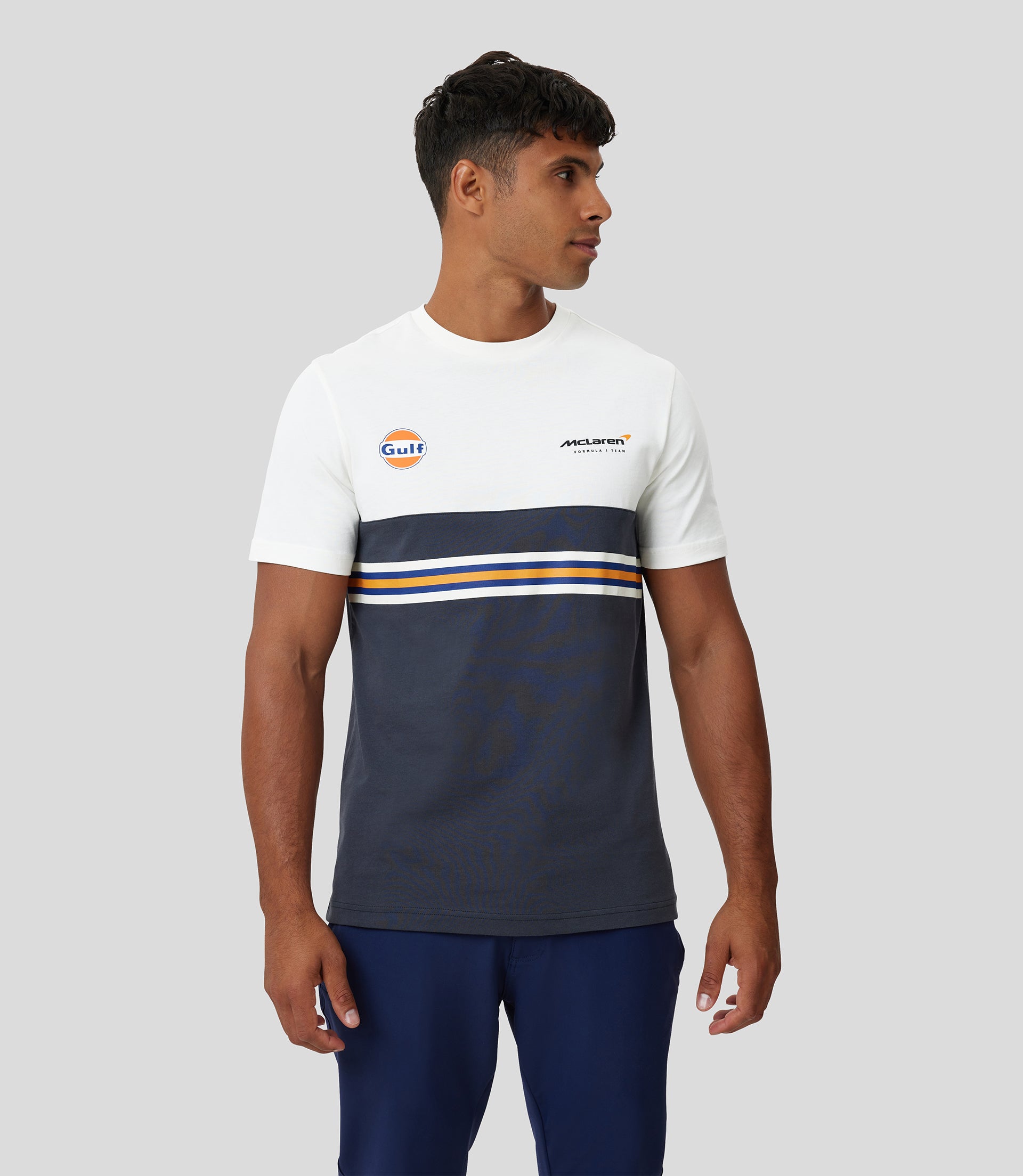 GULF CORE PRINTED STRIPE T-SHIRT
